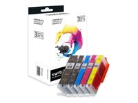 Cartouche compatible Canon PGI-530/CLI-531 - Pack de 5 - noir, jaune, cyan, magenta, photo noire - Switch
