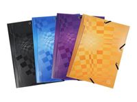 Exacompta Crystalline - Chemise à 3 rabats - pour A4 (210 x 297 mm) - Semi-transparent, disponible dans différentes couleurs