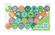 Set 26 tampons pré-encrés - Dinosaures