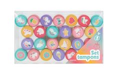 Set 26 tampons pré-encrés - Licornes