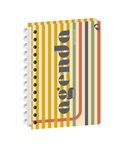 Quo Vadis - Agenda perpétuel - Spiralé - Semainier Horizontal - Français - Eterny - Multicolore - Perpétuel - 12x17 cm - Papier Clairefontaine blanc - Fabrication française