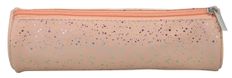 Trousse ronde SCHOOL Dots Glitter coloris abricot