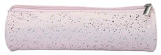 Trousse ronde SCHOOL Dots Glitter coloris rose clair