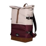 Sac à dos WALKER Roll Up Eco - 1 compartiment coloris popcorn & maroon 