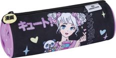 Trousse ronde Manga girl - 1 compartiment - Oberthur