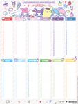 Calendrier des anniversairs Hello Kitty - 32 x 42 cm - Oberthur