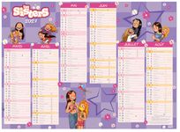 Calendrier Les Sisters - 6 mois par face - 55 x 40,5 cm - Oberthur