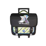 Cartable à roulettes Beyblade X - 38 cm - 2 compartiments - Noir - Bagtrotter