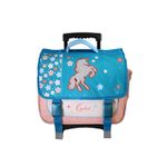Cartable à roulettes Cybel - 38 cm - 2 compartiments - Bleu - Bagtrotter