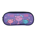 Trousse rectangulaire Lililou - 2 compartiments - Violet - Bagtrotter