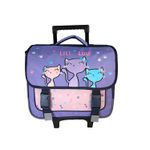 Cartable à roulettes Lililou - 38 cm - 2 compartiments - Violet - Bagtrotter