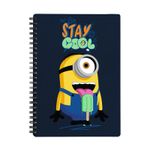 Cahier de texte Les Minions - 18x22 cm - Marine - Bagtrotter