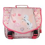 Cartable Bella Sara - 38 cm - 2 compartiments - Rose - Kid'Abord