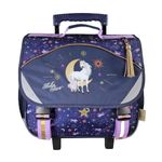 Cartable à roulettes Bella Sara - 38 cm - 2 compartiments - Marine - Kid'Abord