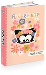 Agenda rembordé Chacha - 1 jour par page - 12x17 cm - 2 décors assortis - Kid'Abord