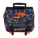 Cartable à roulettes Nerf - 38 cm - 2 compartiments - Noir - Kid'Abord