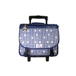 Cartable à roulettes réversible 38 cm Daisy - 2 compartiments - Marine - Pol Fox