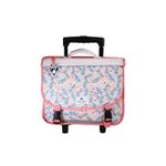 Cartable à roulettes réversible 38 cm Happy Blush - 2 compartiments - Rose - Pol Fox