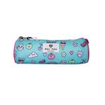 Trousse ronde Kawai - 1 compartiment - Bleu - Pol Fox
