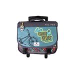 Cartable à roulettes réversible 38 cm Rider - 2 compartiments - Vert - Pol Fox