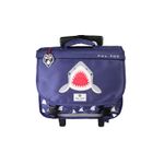 Cartable à roulettes réversible 38 cm Shark - 2 compartiments - Marine - Pol Fox