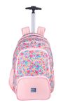 Sac a roulettes oxford flowers 3 compartiments - Hamelin