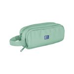 Fourre-tout rectangulaire 2 zips oxford b-smart vert clair- Hamelin