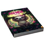 Agenda scolaire journalier 12 x 17 cm - couverture souple - motif paresseux