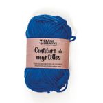 Graine Creative - Fil à tricoter en coton - 55 m - bleu