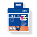 Brother LC521 - Pack de 4 - noir, cyan, magenta, jaune - cartouche d'encre originale