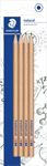 STAEDTLER graphite pencil - 4 crayons - bois naturel