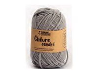 Graine Creative - Fil à tricoter en coton - 55 m - gris clair