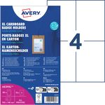 50 pochettes badges en carton grand format + 52 inserts microperforés imprimables 105 x 148 mm