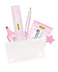Schoolset bloc-notes/règle/gomme/surligneur Barbie