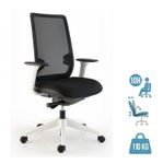 Fauteuil EVON - accoudoirs 4D - pietement blanc