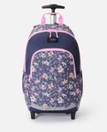 RIP CURL – Sac à dos à roulettes Navy Pink – 2 compartiments – 49 × 32 × 22 cm