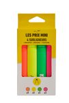 Les Prix Mini – Lot de 4 Surligneurs - Orange, Jaune, Vert et Rose