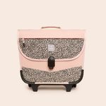 Cartable à roulettes scolaire Léo - 38 cm - 2 compratiments - wild - Biopic