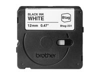 Brother BTAG-231 - Noir sur blanc - Rouleau (1,2 cm x 4 m)