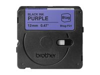 Brother BTAG-F31 - Noir sur violet - Rouleau (1,2 cm x 4 m)