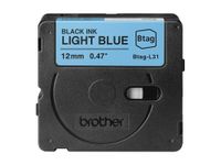 Brother BTAG-L31 - Noir sur bleu clair - Rouleau (1,2 cm x 4 m)