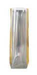 100 Sacs à fond rigide impression métallisé lingot d’or - Face transparente – 10×22 cm – Recyclable