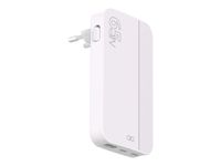 Force Power Lite - Chargeur secteur - 65 Wh - 3 connecteurs de sortie (USB, 2 x USB-C) - blanc