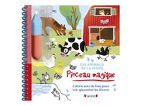 Les animaux de la ferme - Pinceau magique - livre à colorier