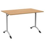 Table SARA DL - plateau ép.24 mm stratifié - chant ABS - piètement époxy - 120x80 cm - T6