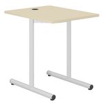 Table HUBBE - plateau ép.19 mm mélaminé - chant ABS - piètement époxy - 80x80 cm - T6