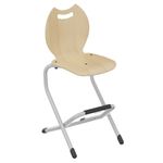 Chaise LÉNA II coque Bandana - bois Blueprotech - piètement aluminium époxy - H52 cm