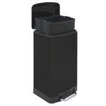 Frandis - Poubelle Urban - rectangulaire  - 30L - noir