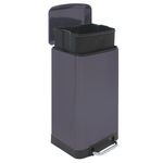 Frandis - Poubelle Urban - rectangulaire - 30L - gris