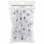 12 Supports d'étiquette Transparents - 8 x 10 cm